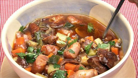 もこみち流　イベリコチョリソーとベジタブルのスープ