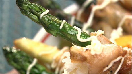 北海道編(3) 三色アスパラの豚巻き丼