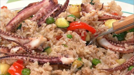 もこみち流　パプリカとズッキーニの炒めピラフ