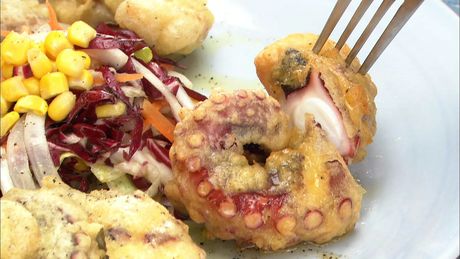 もこみち流　タコ足のフリット