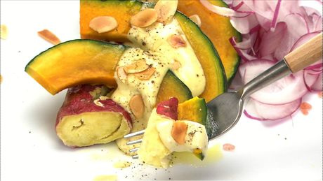 もこみち流　さつまいもとかぼちゃのフレンチ風サラダ