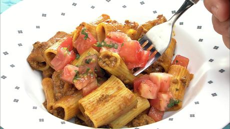 もこみち流　キーマカレーのリガトーニ