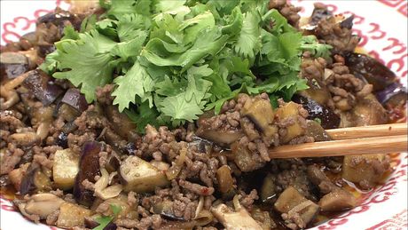 もこみち流　中華風なすとひき肉のそぼろ炒め