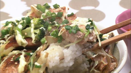 もこみち流　鮭マヨ丼