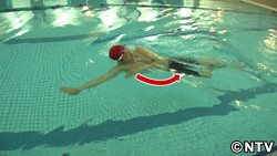 顔を水につけない！「横向きすいすい泳ぎ」