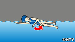 顔を水につけない！「横向きすいすい泳ぎ」