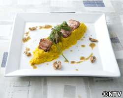 もこみち流 かぼちゃとベーコンのサラダ 〜アンチョビソース〜