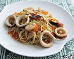 もこみち流 ホタテとイカのあっさりパスタ