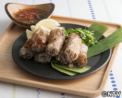 もこみち流 ベトナム風豚ひきとエビの生春巻き揚げ