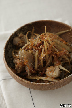 もこみち流 ごぼうとこんにゃくと鶏肉のきんぴら