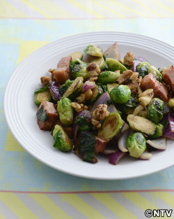 もこみち流 芽キャベツとベーコンのソテー