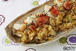 もこみち流 エビとホタテの明太子チャーハン