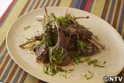 もこみち流 骨付きラム肉のオーブン焼き~大葉をのせて~