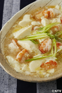 もこみち流 エビとくずし豆腐のとろ煮