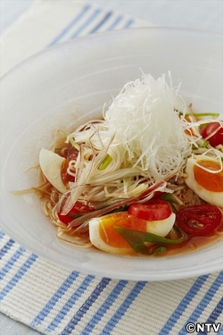 もこみち流 さっぱり薬味とトマトめんつゆのぶっかけそうめん