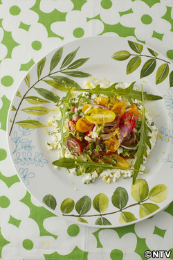 もこみち流 フレッシュトマトとルッコラとフェタチーズのサラダ