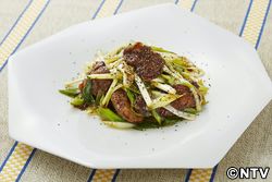 もこみち流 鶏レバーと九条ねぎと黄にらのオイスター炒め