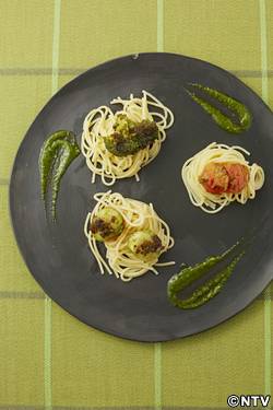 もこみち流 ホタテとブロッコリーとトマトのジェノベーゼ