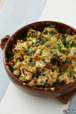 もこみち流 カリフラワーとブロッコリーとチーズのオーブン焼き