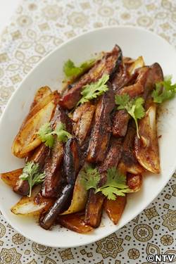 もこみち流 なすと玉ねぎの甘辛中華炒め