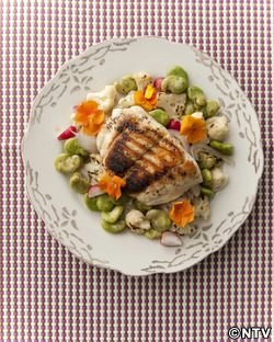 もこみち流 白身魚のグリル 〜そら豆を添えて〜
