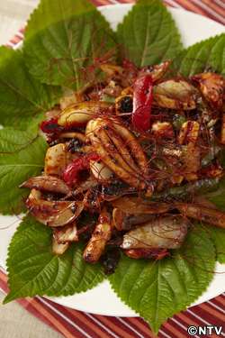 もこみち流 タコとイカのコチュジャン炒め