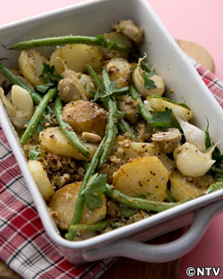 もこみち流 いんげんとじゃがいもの粒マスタードソース ~オーブン焼き~