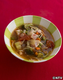 もこみち流 ミネストローネのスープパスタ