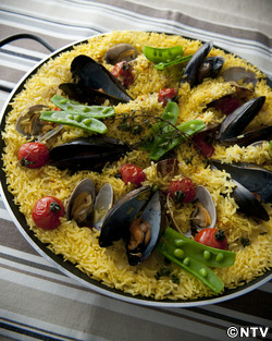 もこみち流 ムール貝とアサリのパエリア