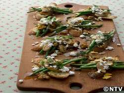 もこみち流 いんげんとマッシュルームのバゲットトースト